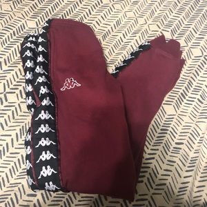 Kappa maroon sweat pants size small